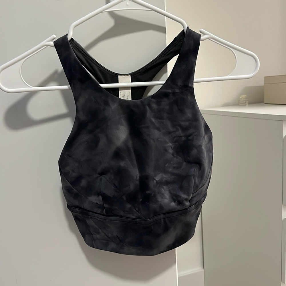 Lululemon wunder train longline bra diamond dye